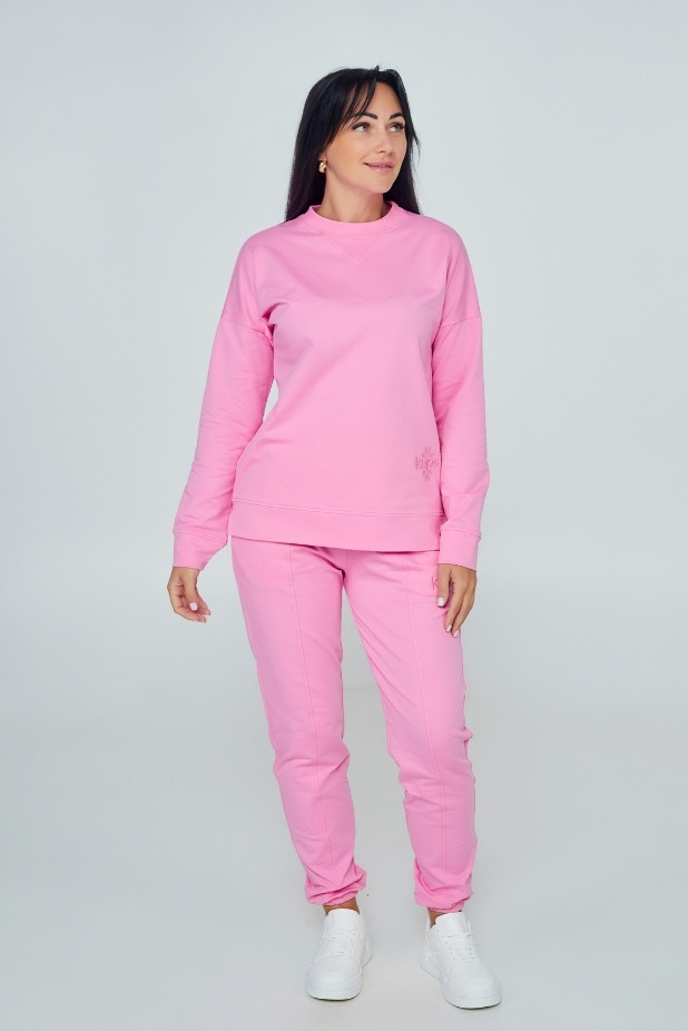 Women's suit: pants + sweatshirt: Pink